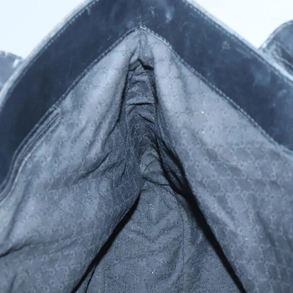 GUCCI Web Sherry Line Tote Bag Canvas Red Gray Green 73983 Auth BA2478 - Picture 12 of 16